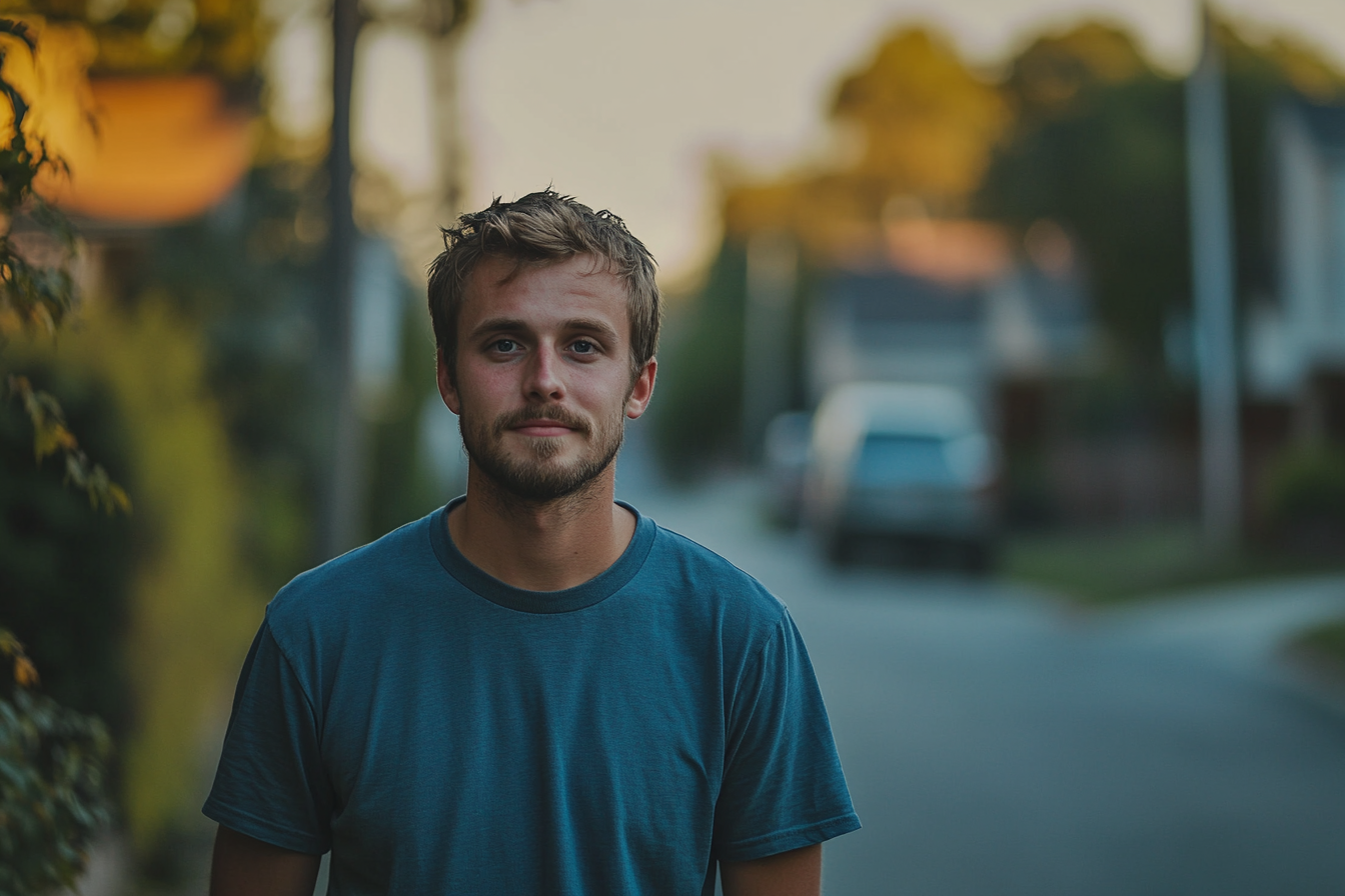 Un homme debout à l'extérieur | Source : Midjourney