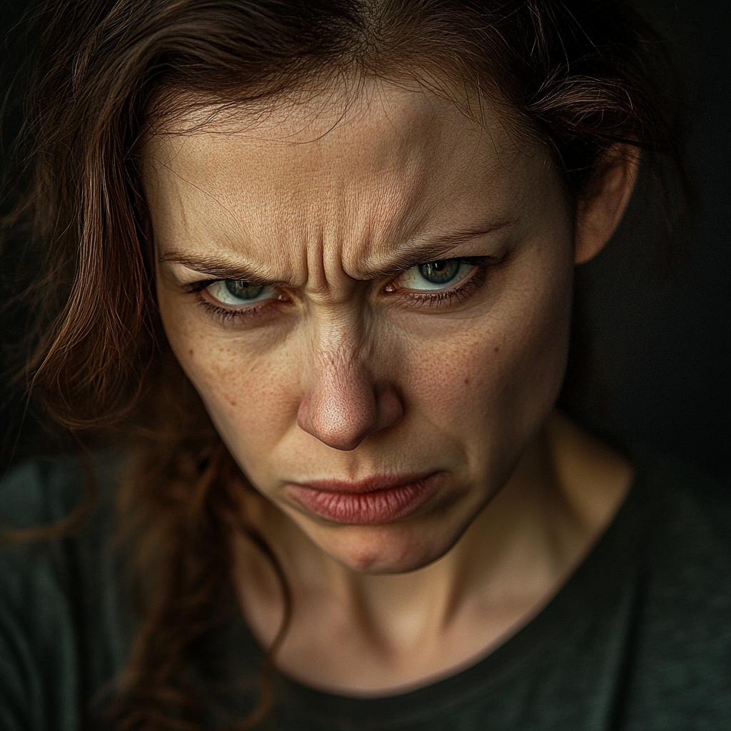 Close-up of an angry woman | Source: Midjourney