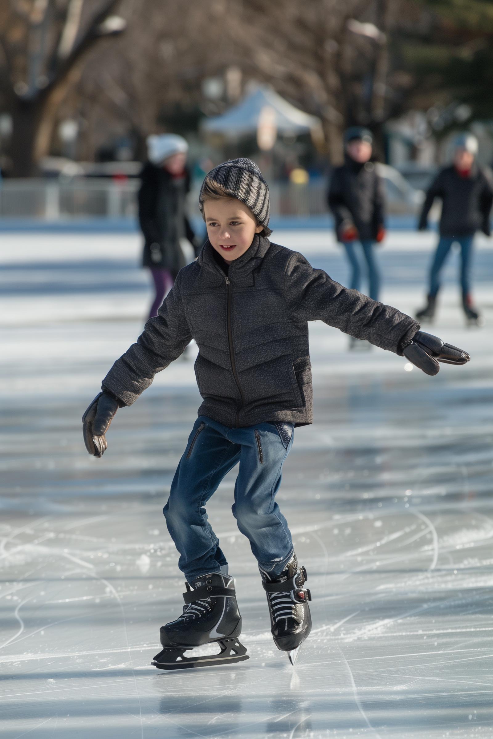 Un garçon sur une patinoire | Source : Freepik