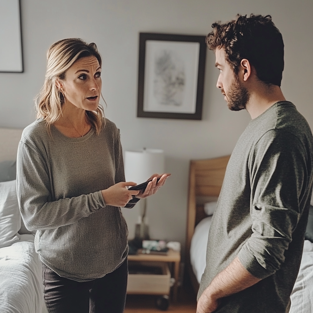 Une femme qui parle à son mari | Source : Midjourney