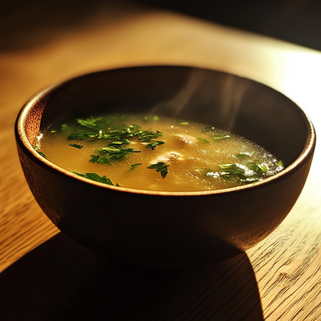 Un bol de soupe au poulet | Source : Midjourney