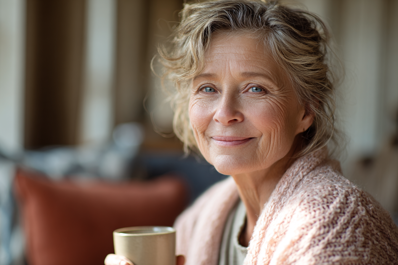 Une femme qui sourit | Source : Midjourney