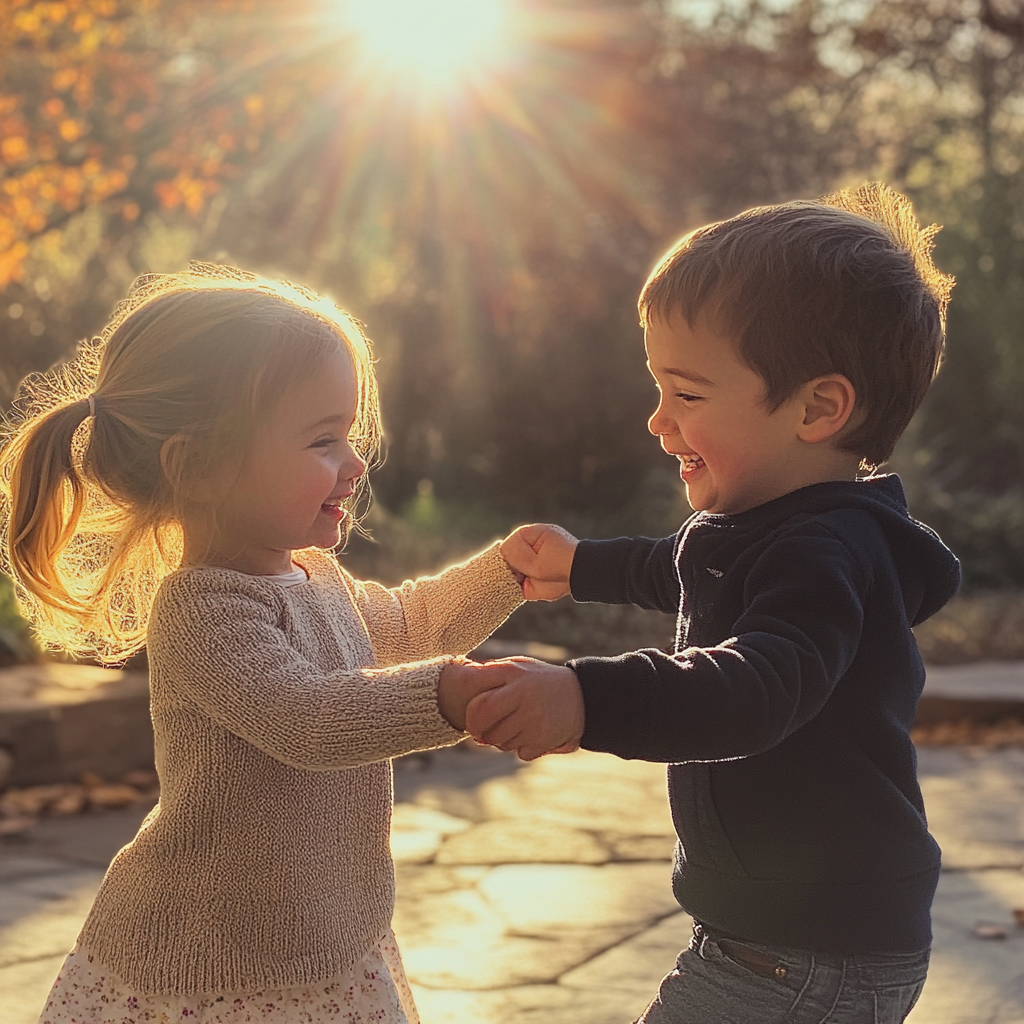 Deux enfants qui jouent ensemble | Source : Midjourney