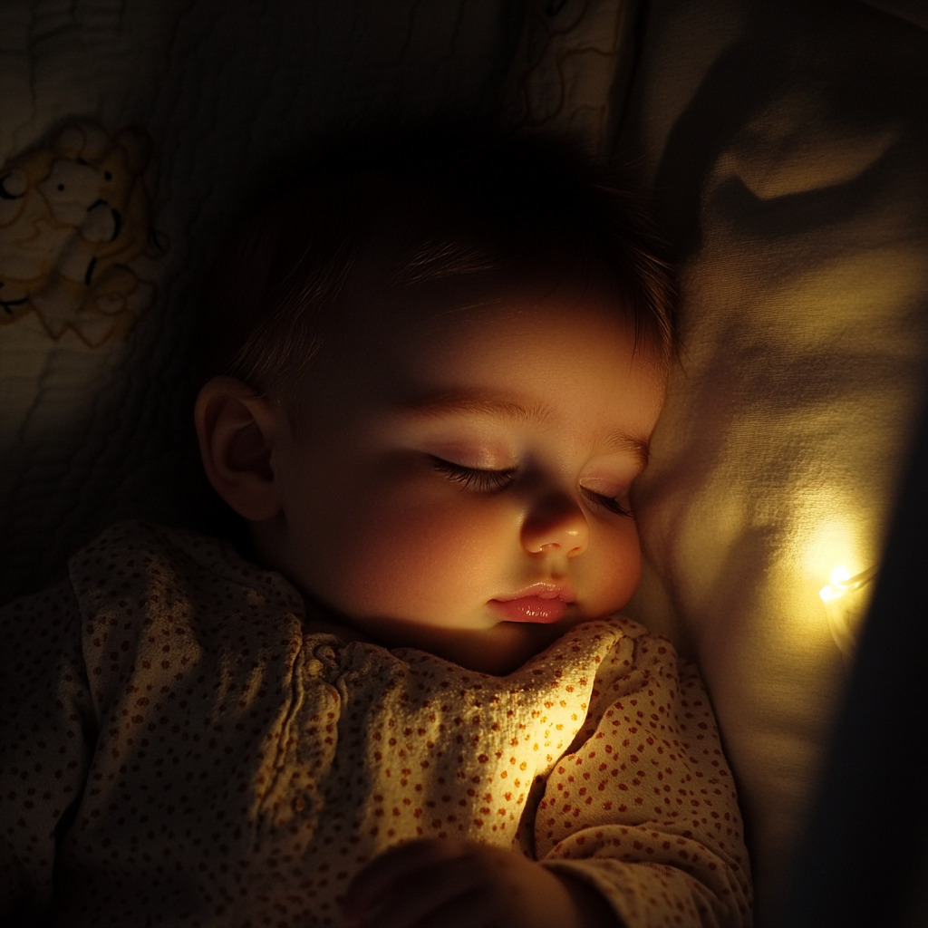 Une petite fille endormie dans son berceau | Source : Midjourney