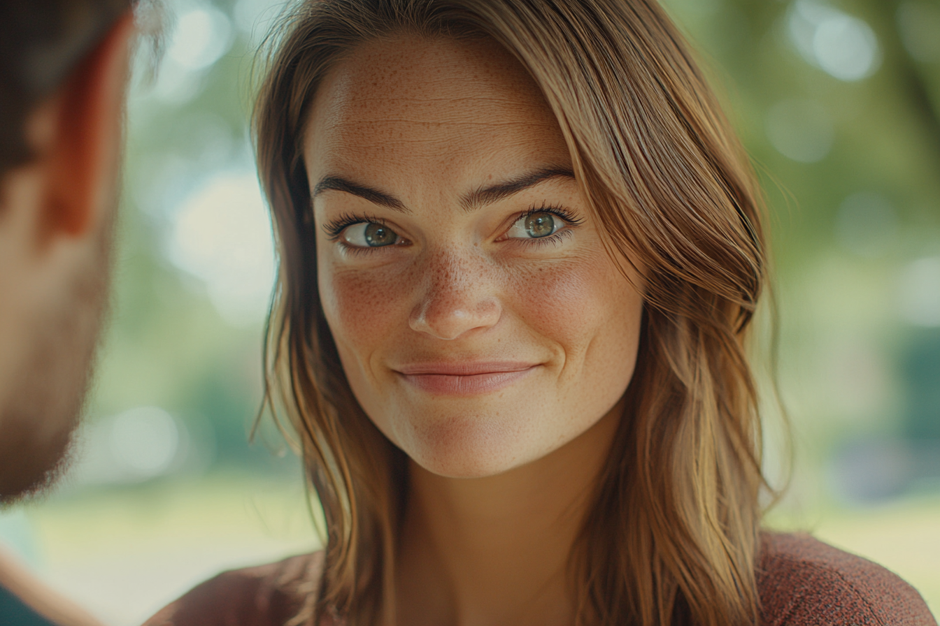 Une femme qui parle à son petit ami | Source : Midjourney