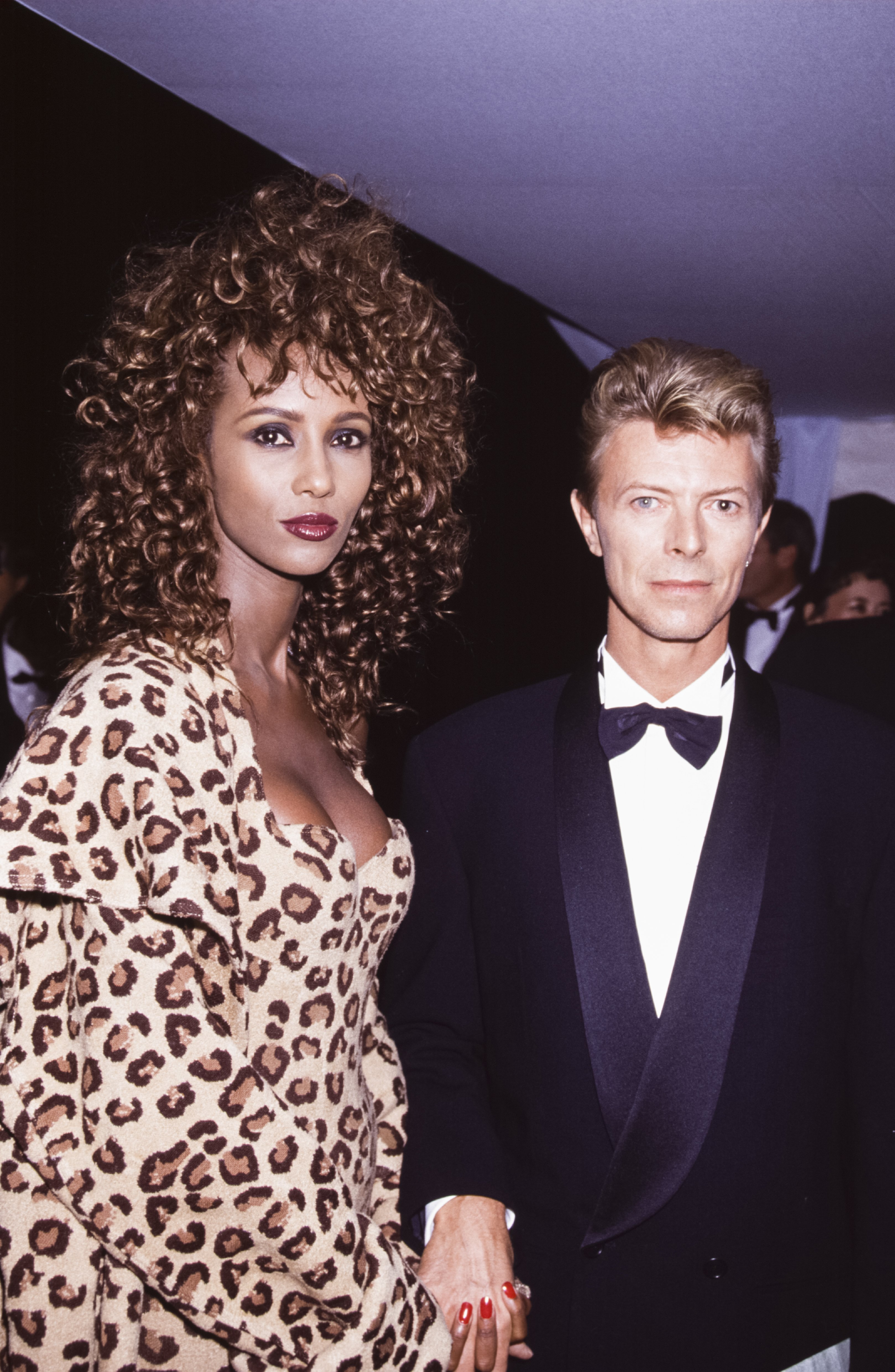 David Bowie avec sa femme Iman en septembre 1991 à Versailles, France | Source : Getty Images