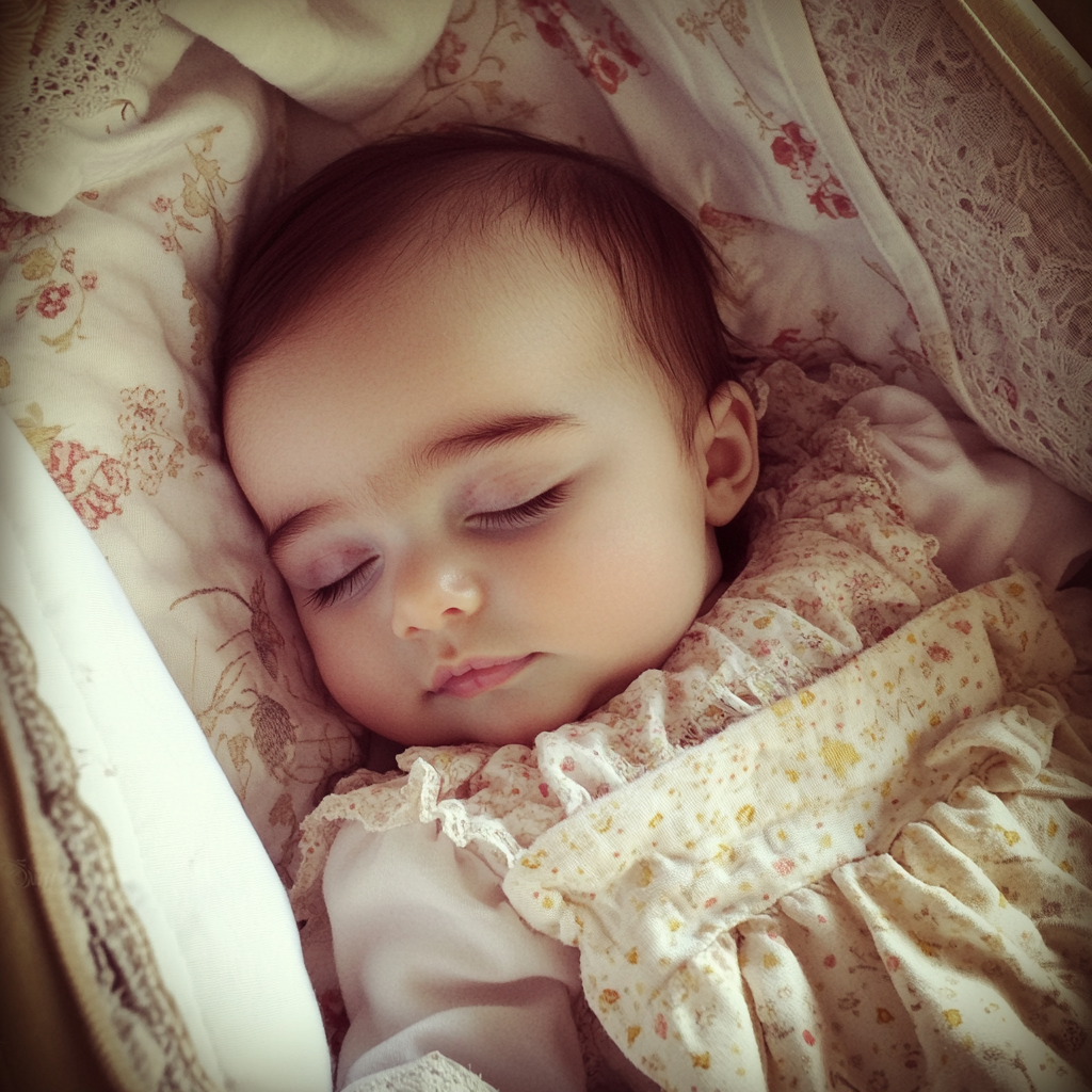 Une petite fille endormie | Source : Midjourney