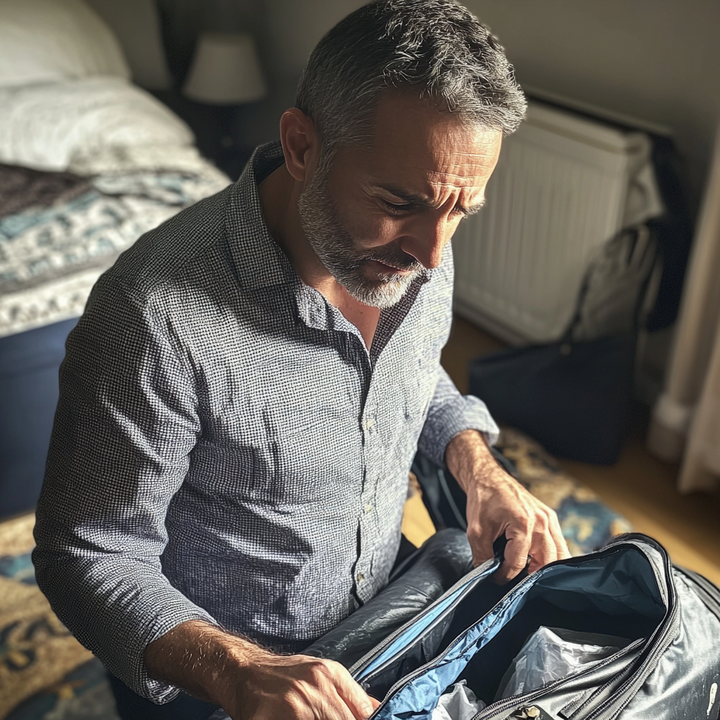 Un homme qui fait son sac | Source : Midjourney