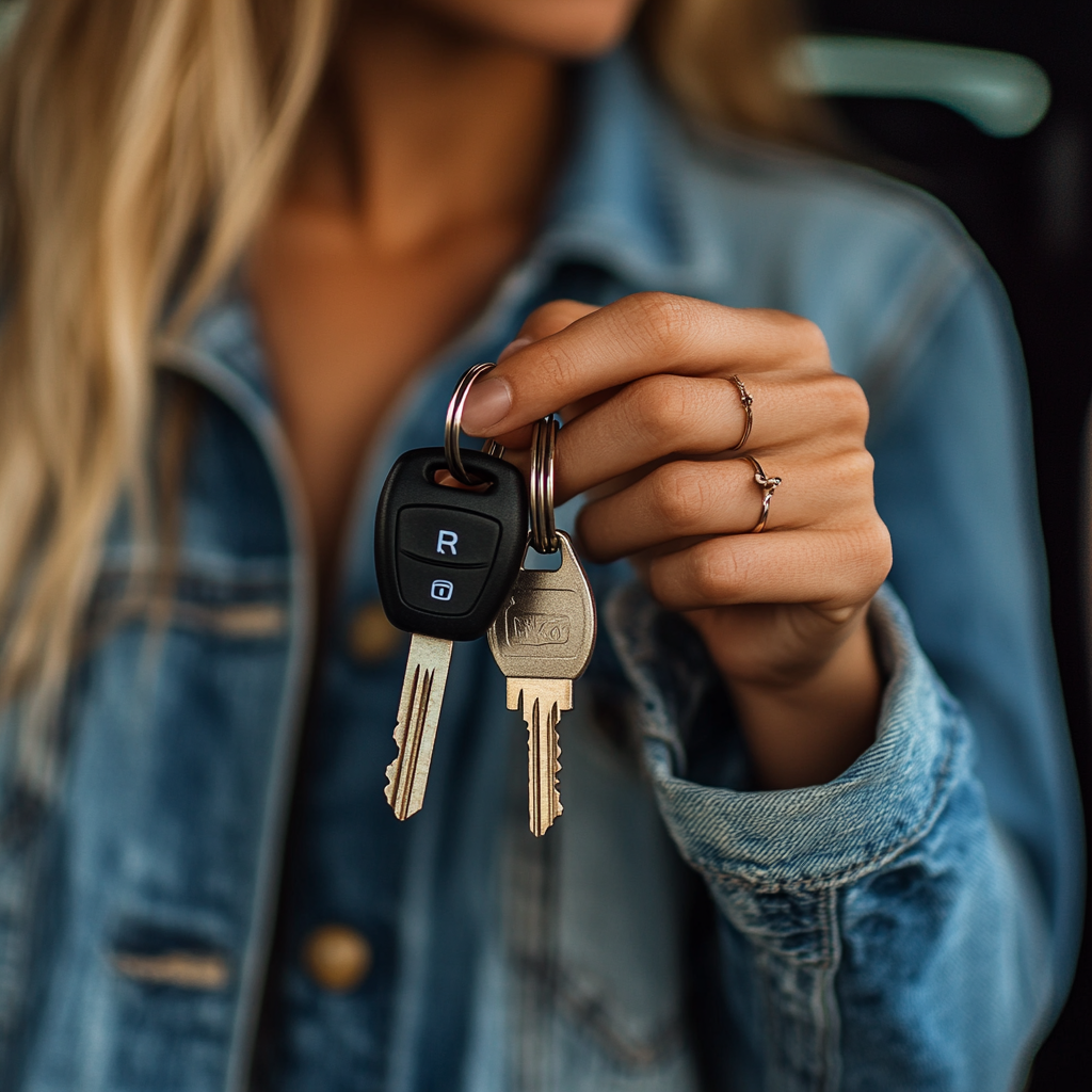 Une femme tenant des clés de voiture | Source : Midjourney