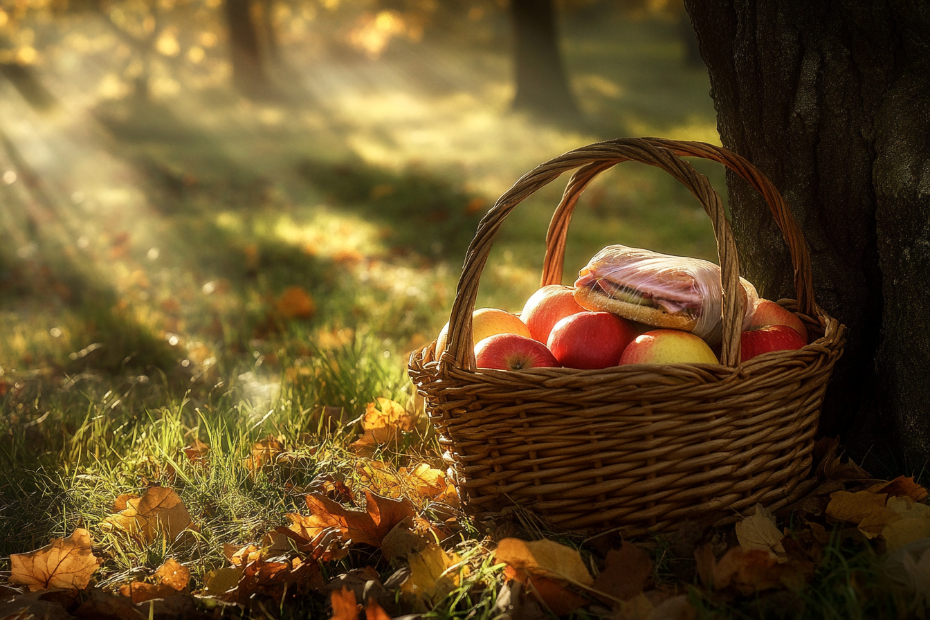 Un panier sous un arbre | Source : Midjourney