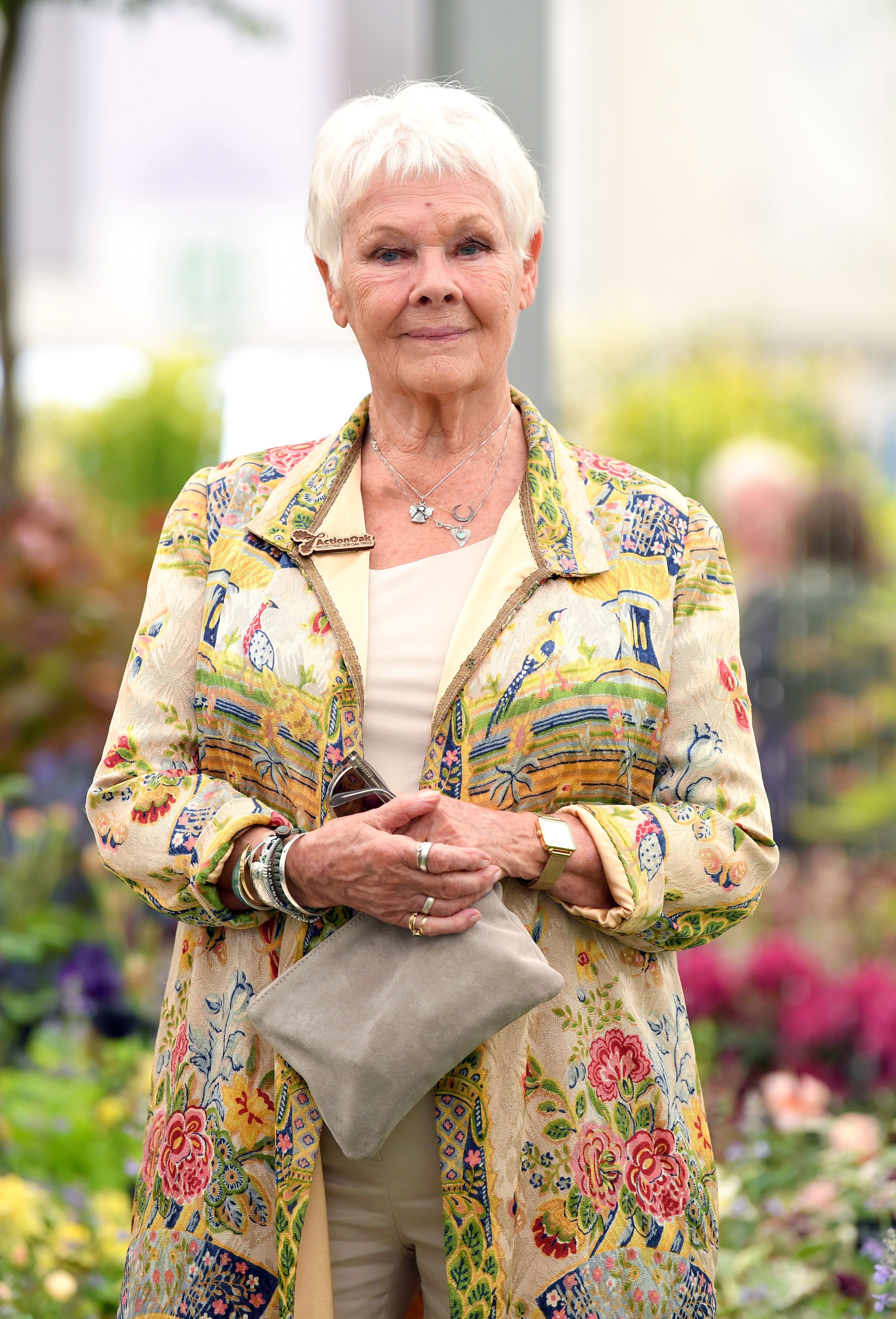 Judi Dench au salon des fleurs RHS Chelsea, le 20 mai 2019, à Londres, en Angleterre. | Source : Getty Images