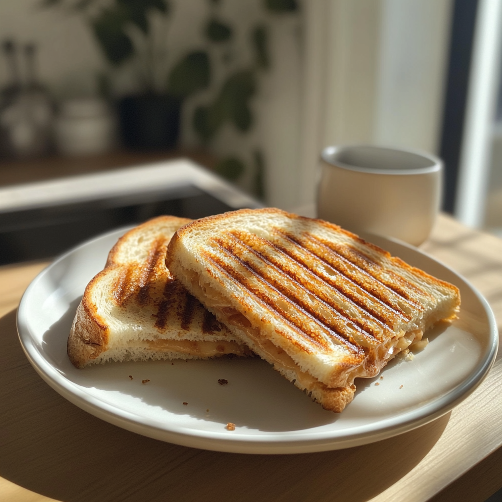 Des sandwichs grillés sur une assiette | Source : Midjourney