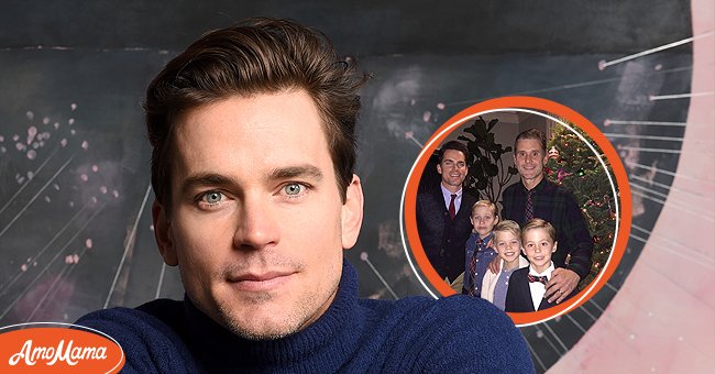 Matt Bomer lors du brunch réservé aux acteurs de SAGindie, le 22 janvier 2017 à Park City, dans l'Utah. Encart : Une photo de Matt Bomer avec son mari, Simon Halls et sa famille | Photo : Getty Images twitter.com/MattBomer