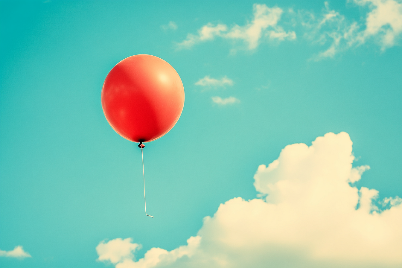 Un ballon flottant dans le ciel | Source : Midjourney