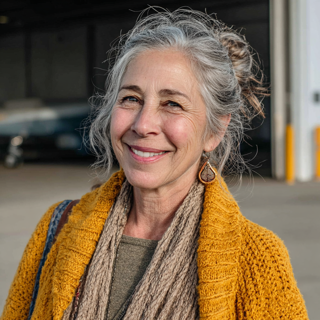 Une femme âgée souriante | Source : Midjourney
