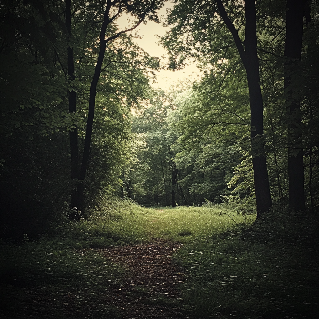 Un chemin dans les bois | Source : Midjourney