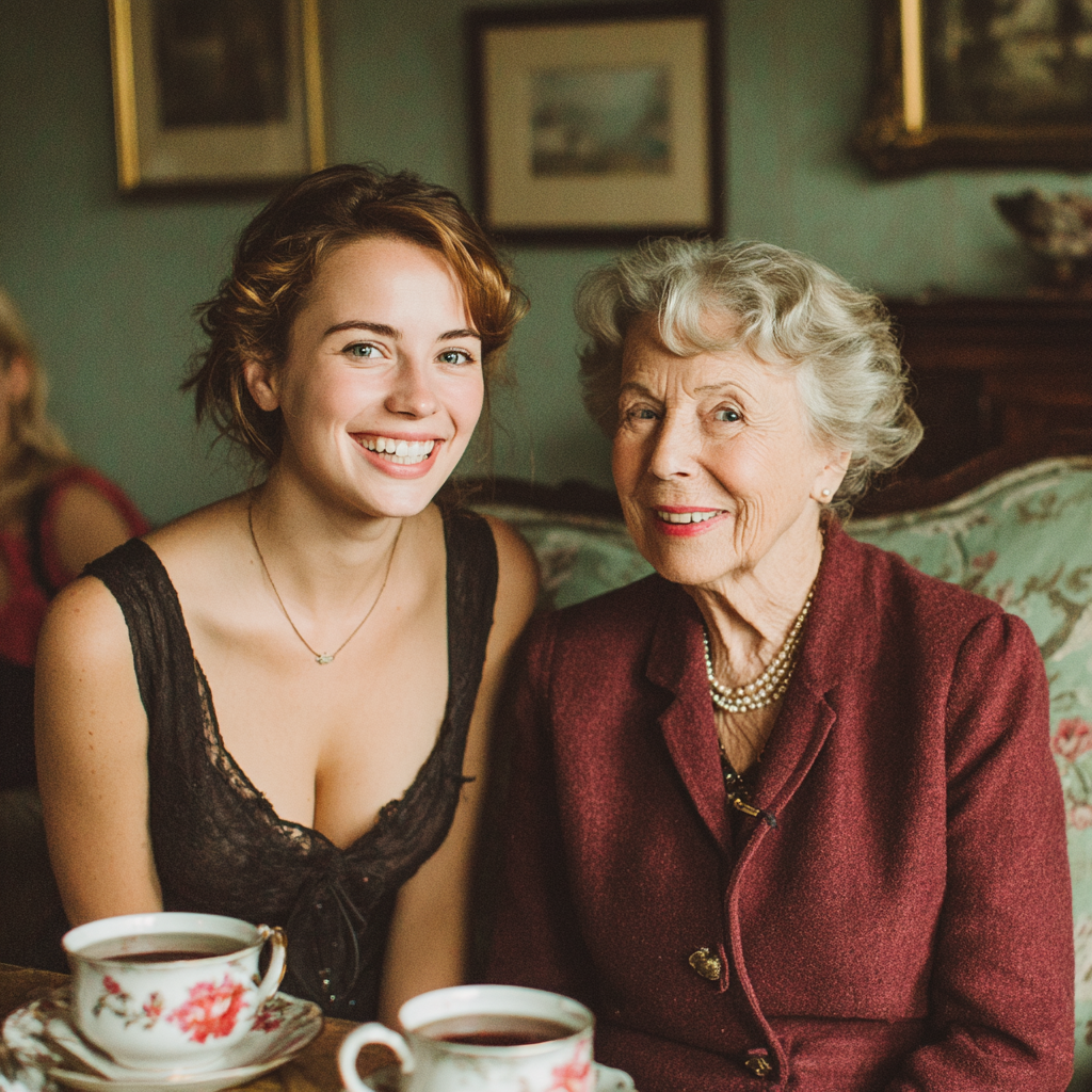 Femmes heureuses prenant le thé | Source : Midjourney