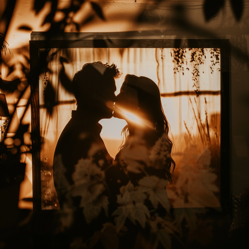 A couple kissing | Source: Midjourney