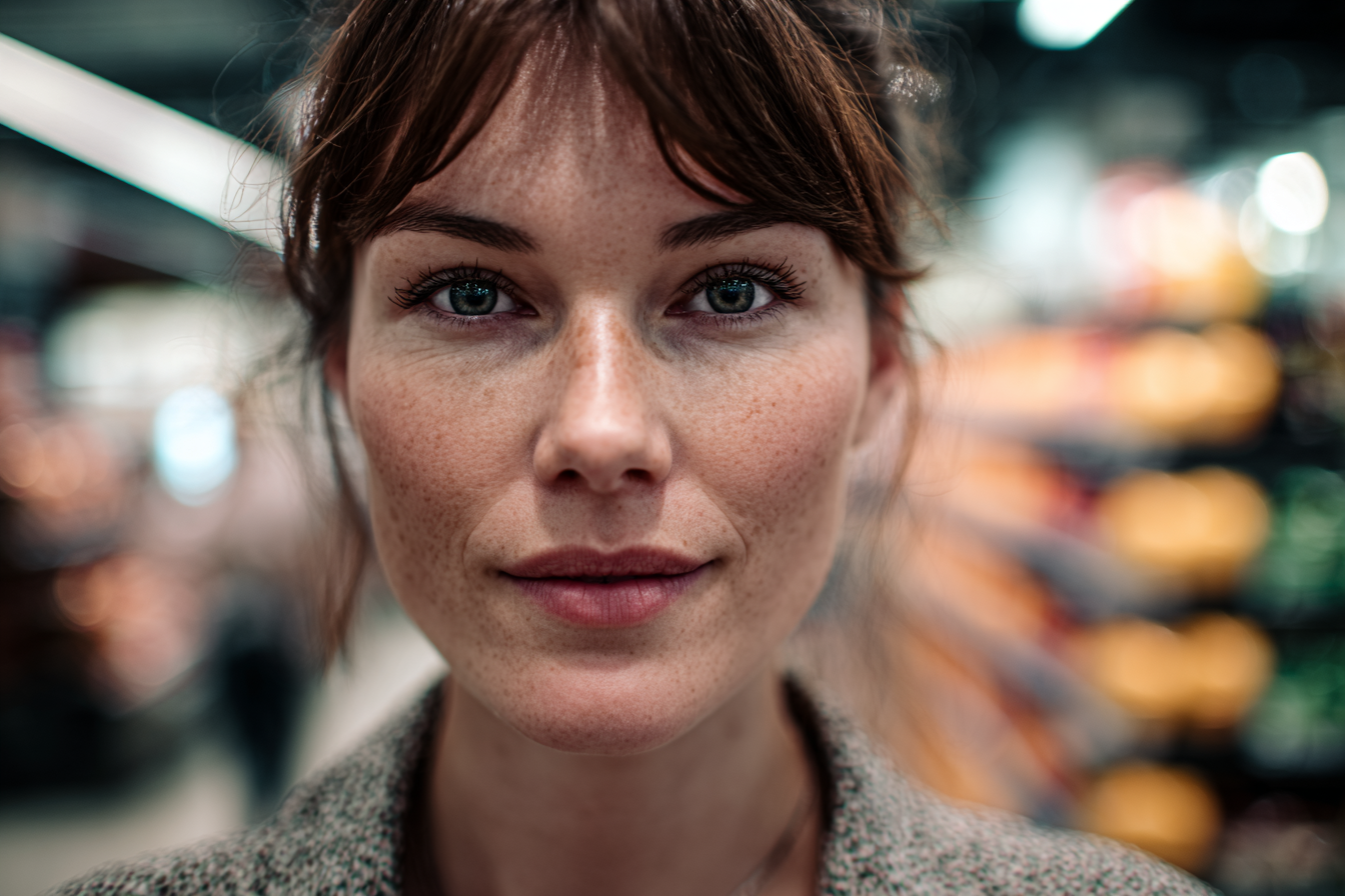 Une femme qui regarde droit devant | Source : Midjourney