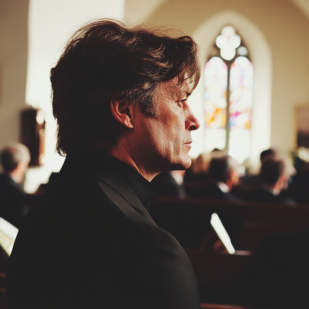 Un homme dans une église | Source : Midjourney