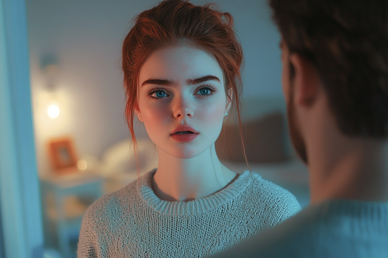 Une femme qui parle à son mari | Source : Midjourney