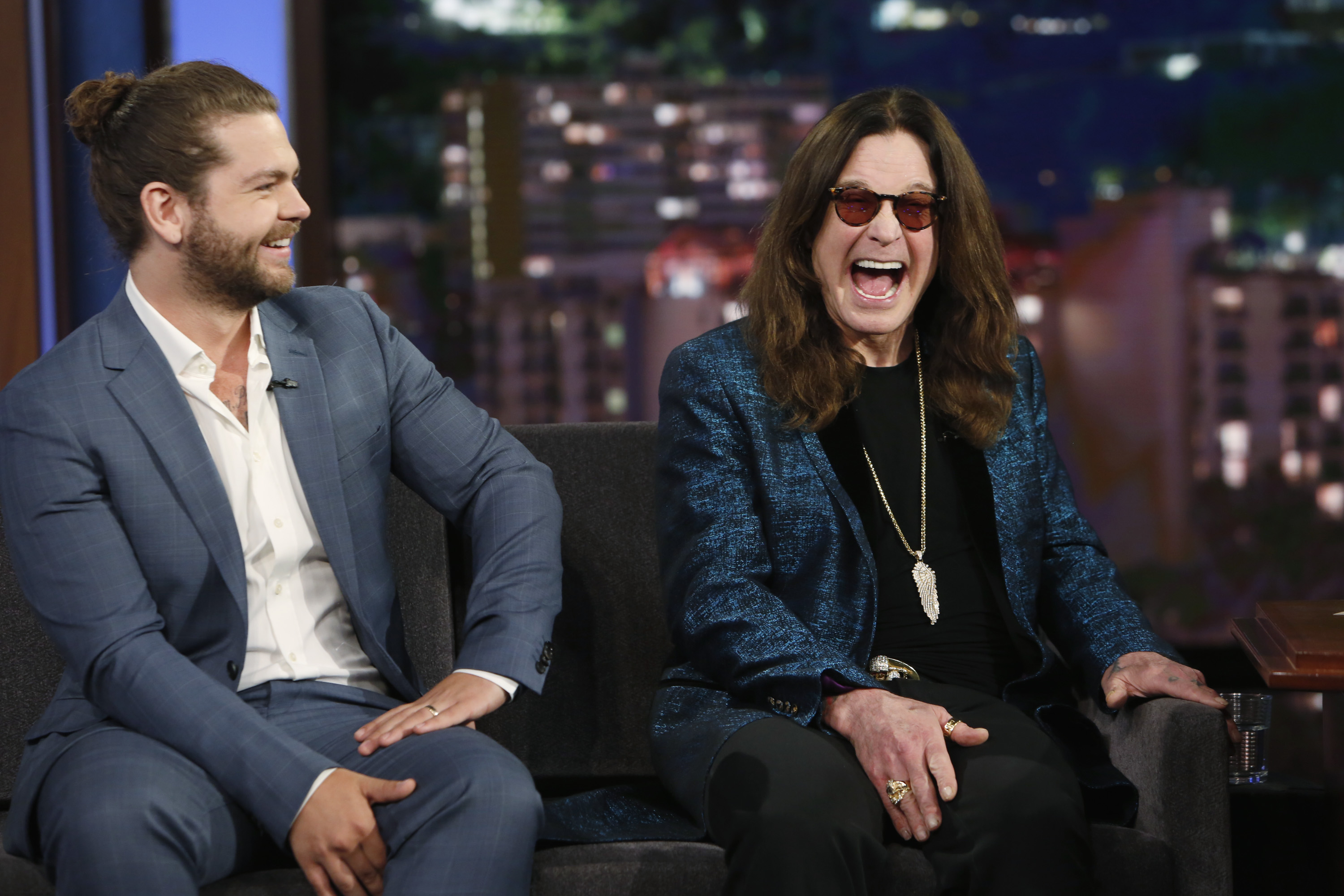 Jack et Ozzy Osbourne dans l'émission « Jimmy Kimmel Live » en 2016. | Source : Getty Images
