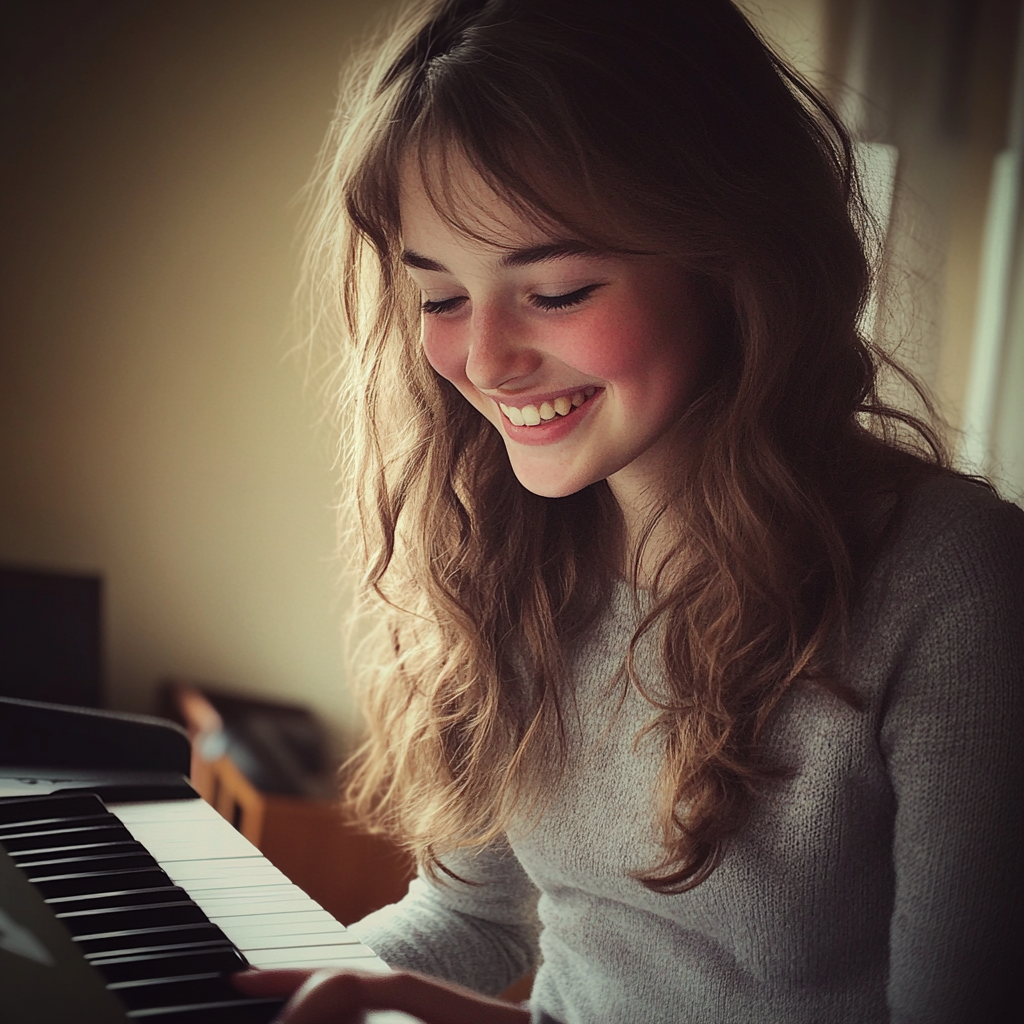 Un adolescent jouant sur un clavier | Source : Midjourney