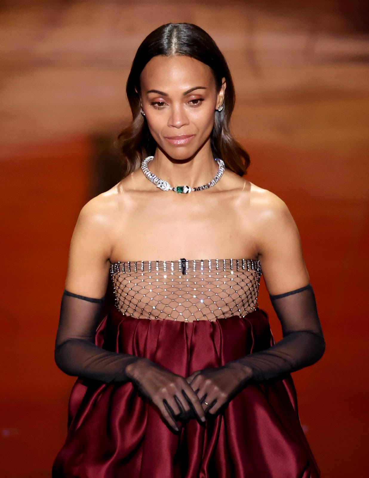 Zoe Saldana lors de la 97e cérémonie des Oscars qui s'est tenue au Dolby Theatre, le 2 mars 2025 | Source : Getty Images