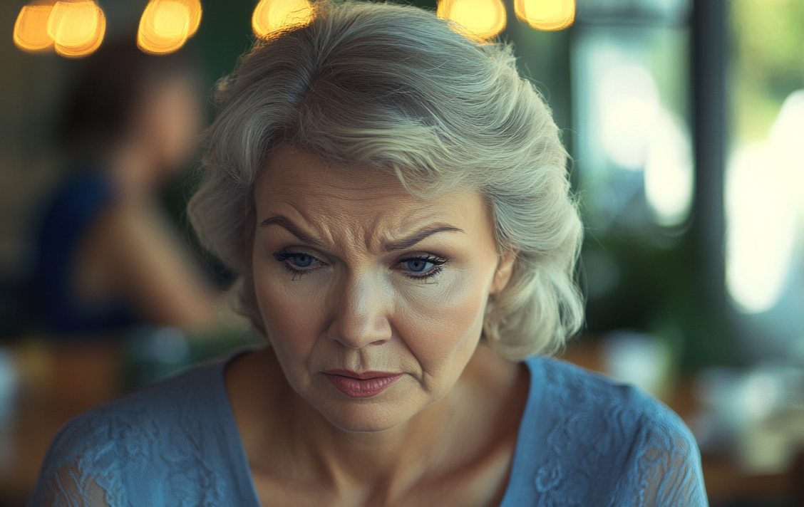 Une femme assise dans un café | Source : Midjourney