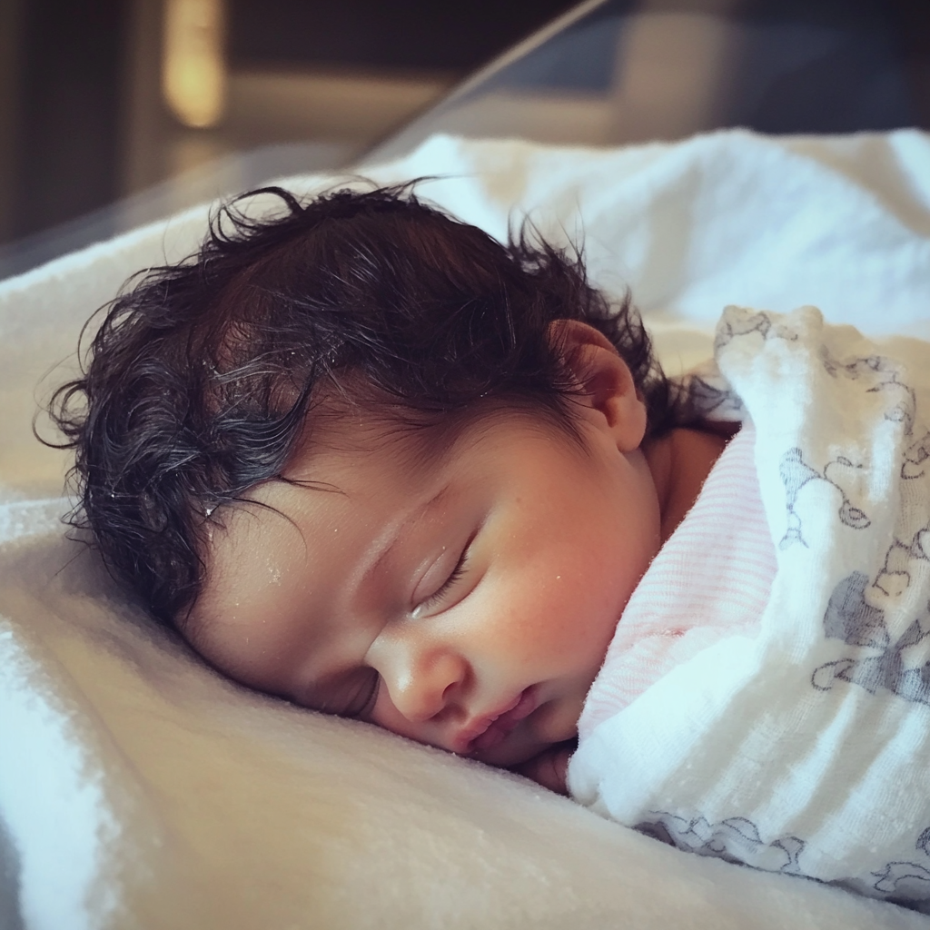 Une petite fille emmaillotée | Source : Midjourney