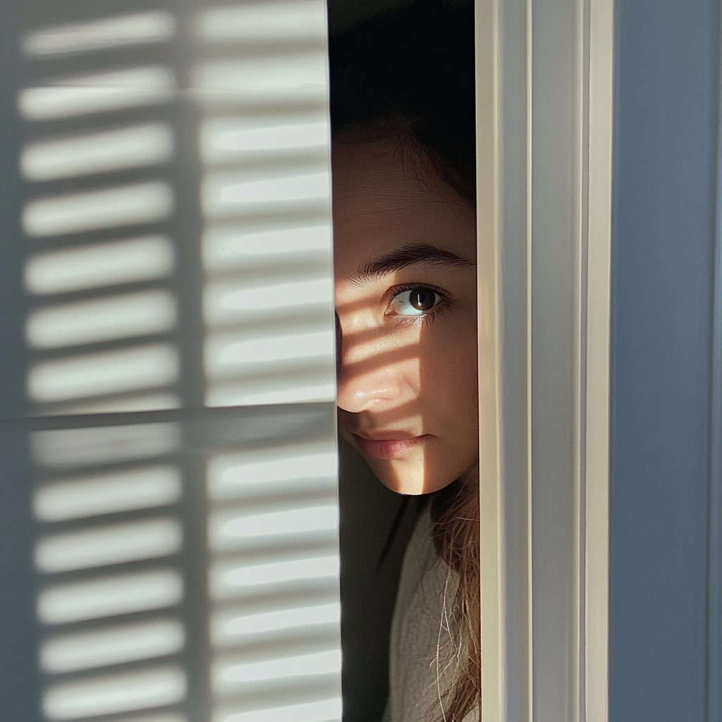 Une femme qui se cache dans un placard | Source : Midjourney