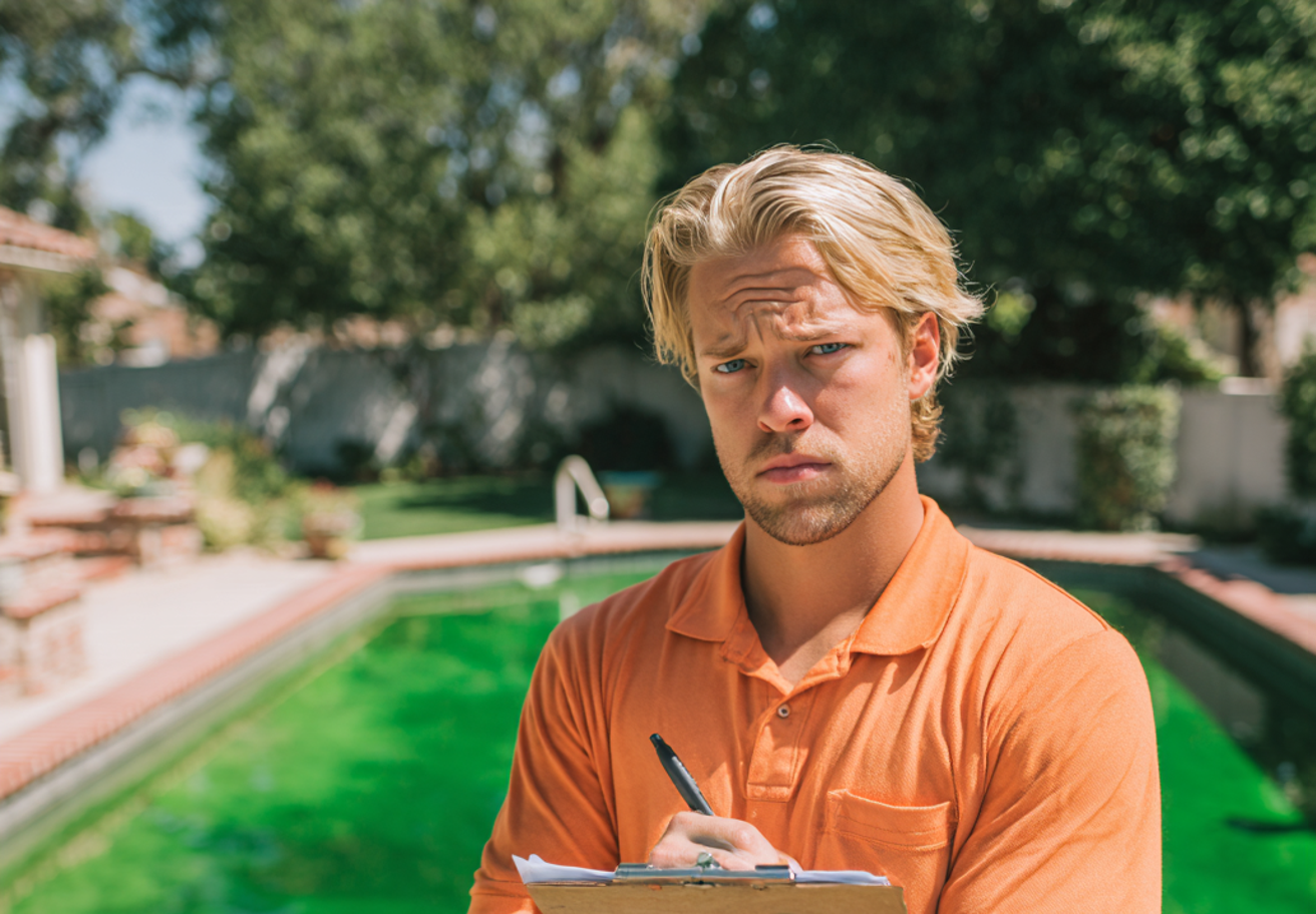 Un homme renfrogné tenant une planchette à pince | Source : Midjourney