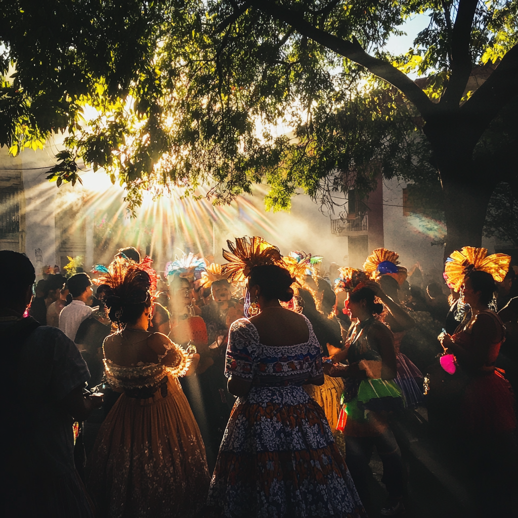 Des gens à un festival | Source : Midjourney