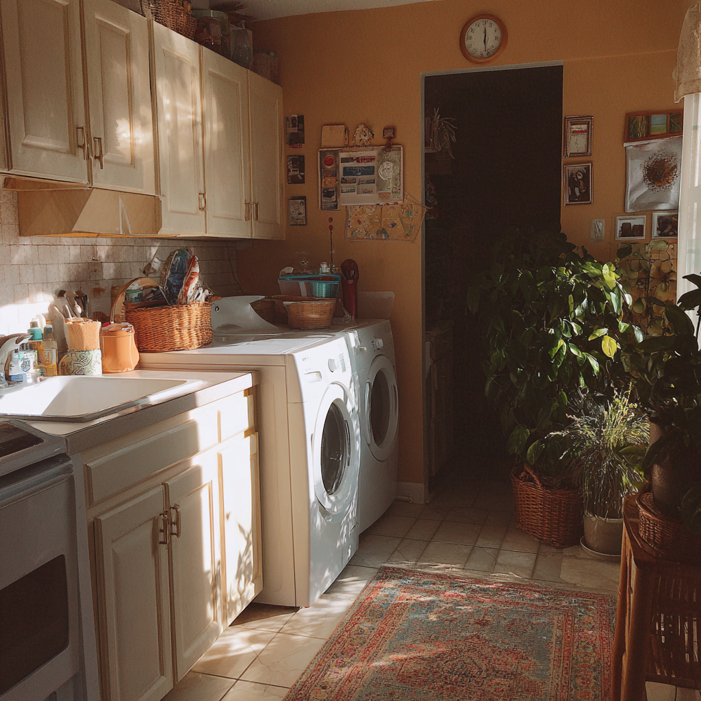 Un coin buanderie dans un appartement | Source : Midjourney
