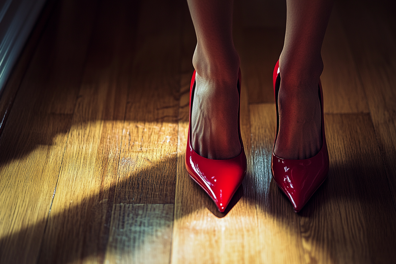 Femme portant des talons aiguilles rouges | Source : Midjourney