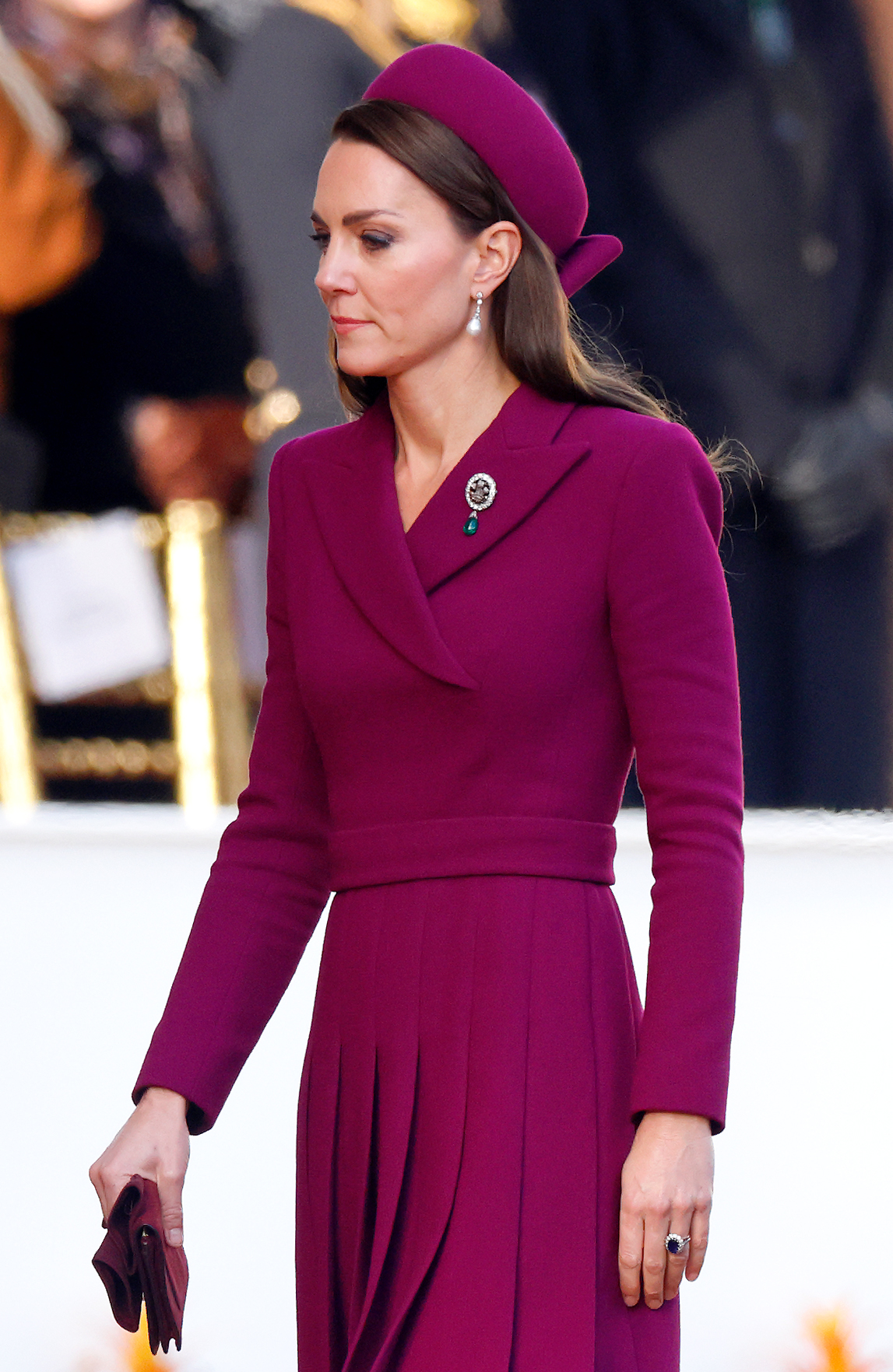 La princesse Catherine lors de la cérémonie de bienvenue à Horse Guards Parade pour le président Cyril Ramaphosa au premier jour de sa visite d'État au Royaume-Uni, le 22 novembre 2022 à Londres, Angleterre | Source : Getty Images