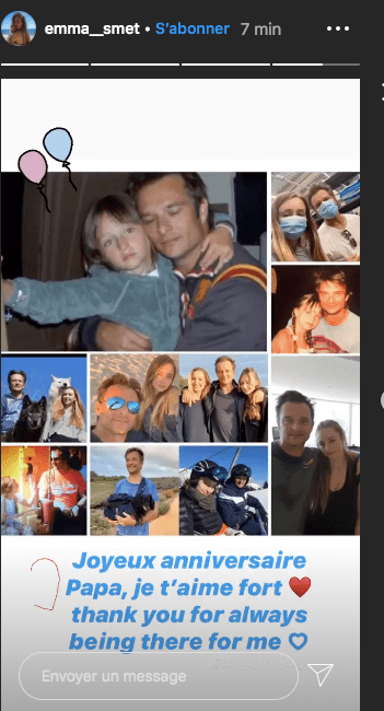 Emma Smet adresse un Chaleureux message d'anniversaire à son père David Hallyday | Sources : Story Instagram Emma Smet  