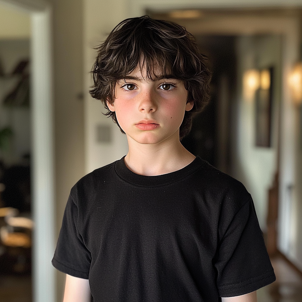 Un adolescent debout dans un foyer | Source : Midjourney