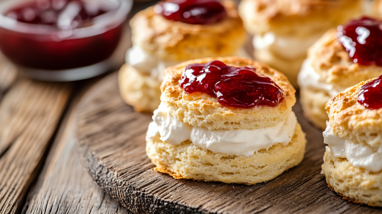 Scones sur une planche | Source : Midjourney