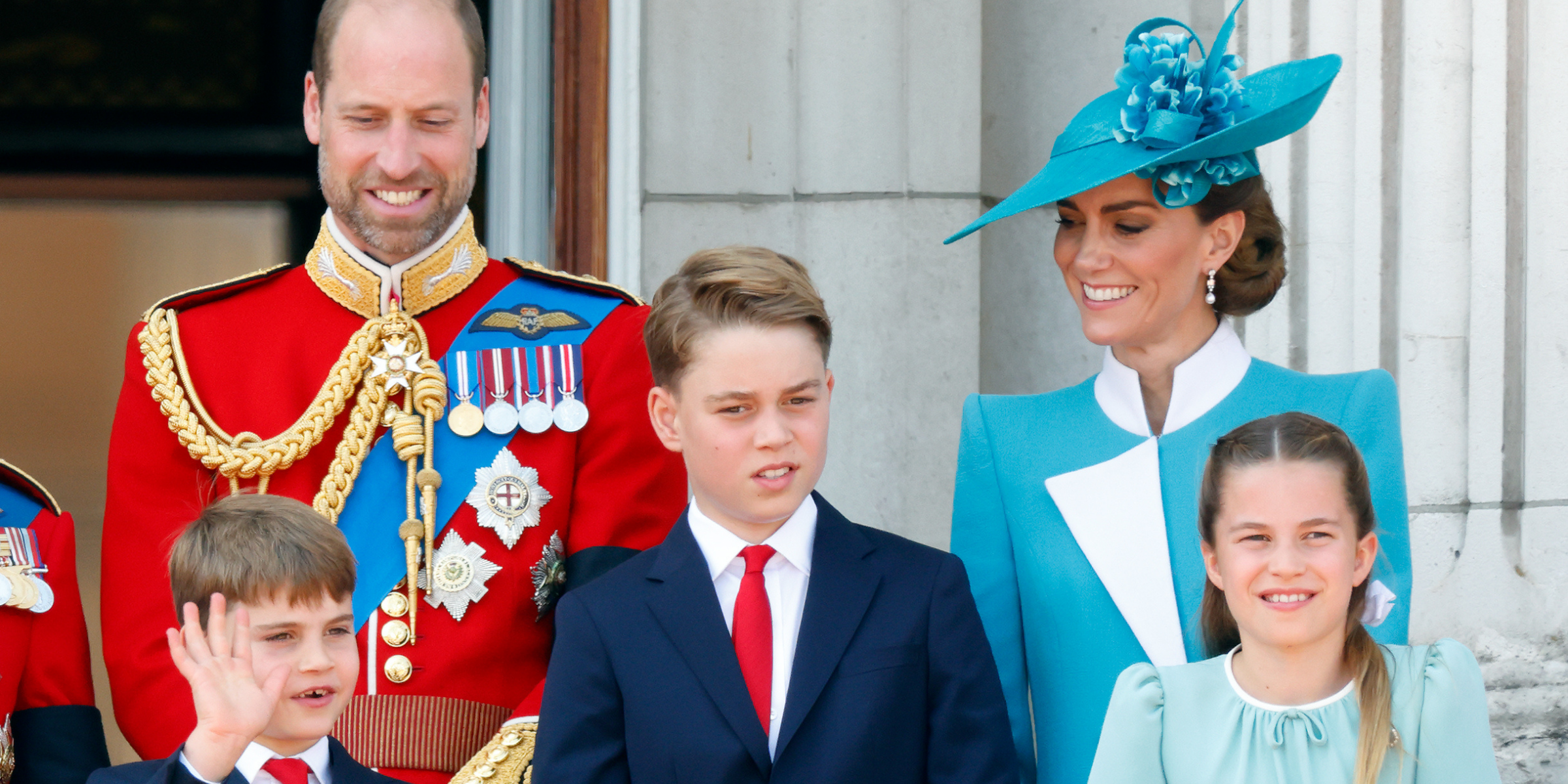 Le prince William, sa femme Kate Middleton et leurs trois enfants | Source : Getty Images