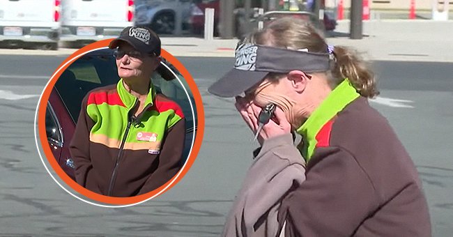 [Encadré] Lisa Bateman à côté de sa nouvelle voiture. [À droite] Lisa est stupéfaite après avoir vu sa nouvelle voiture. | Photo : youtube.com/WTVR CBS 6