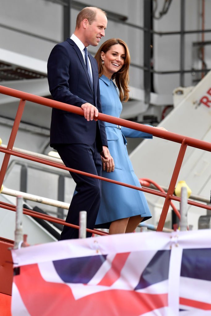 Le prince William et Kate Middleton assistent à la cérémonie de baptême du RSS Sir David Attenborough. | Photo : Getty Images