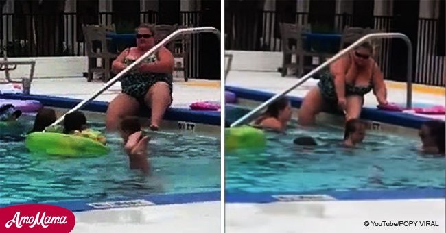 Une femme est filmée en train de raser ses jambes dans la piscine publique