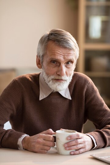 Un homme âgé qui boit du café | Source : Freepik