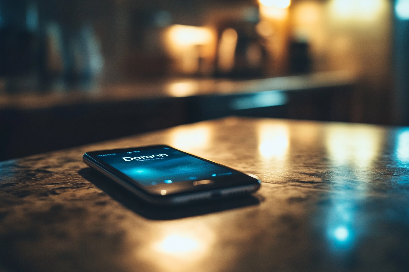 Un téléphone sur un comptoir de cuisine | Source : Midjourney