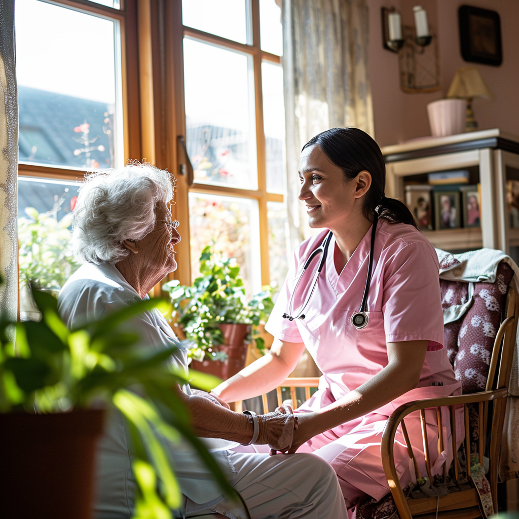 Une vieille femme dans une maison de retraite | Source : Midjourney