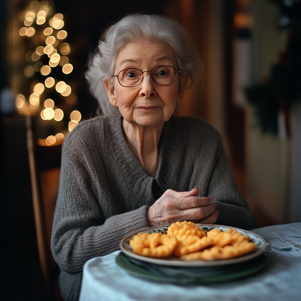 Une femme plus âgée à la table du dîner | Source : Midjourney