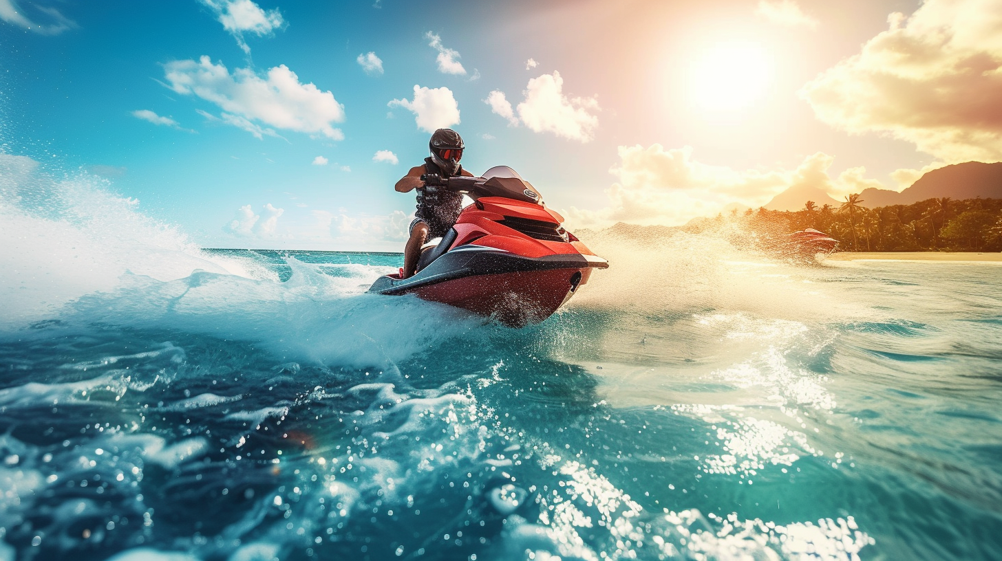 A person on a jet ski | Source: Midjourney