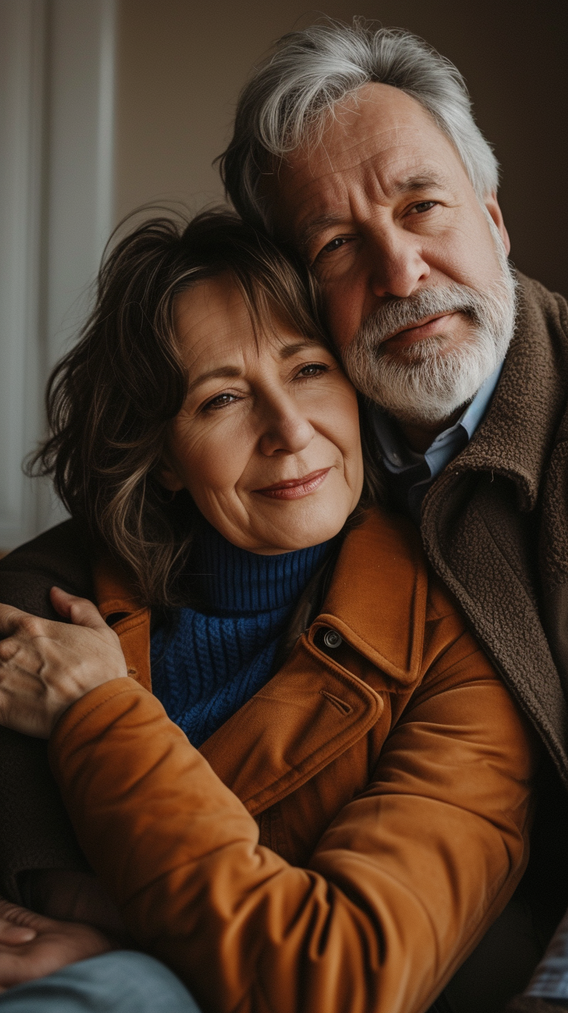 Un couple souriant | Source : Midjourney