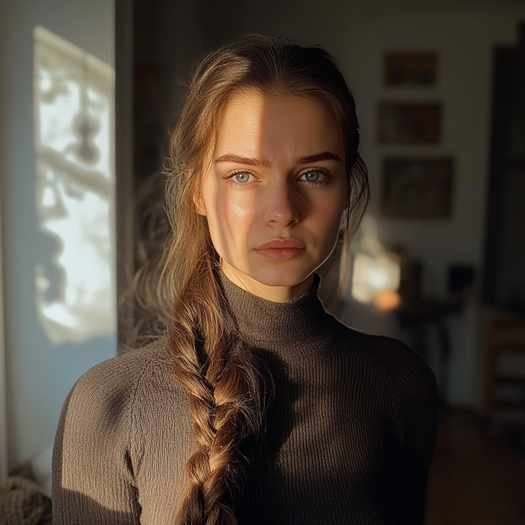 Une femme debout dans un appartement | Source : Midjourney